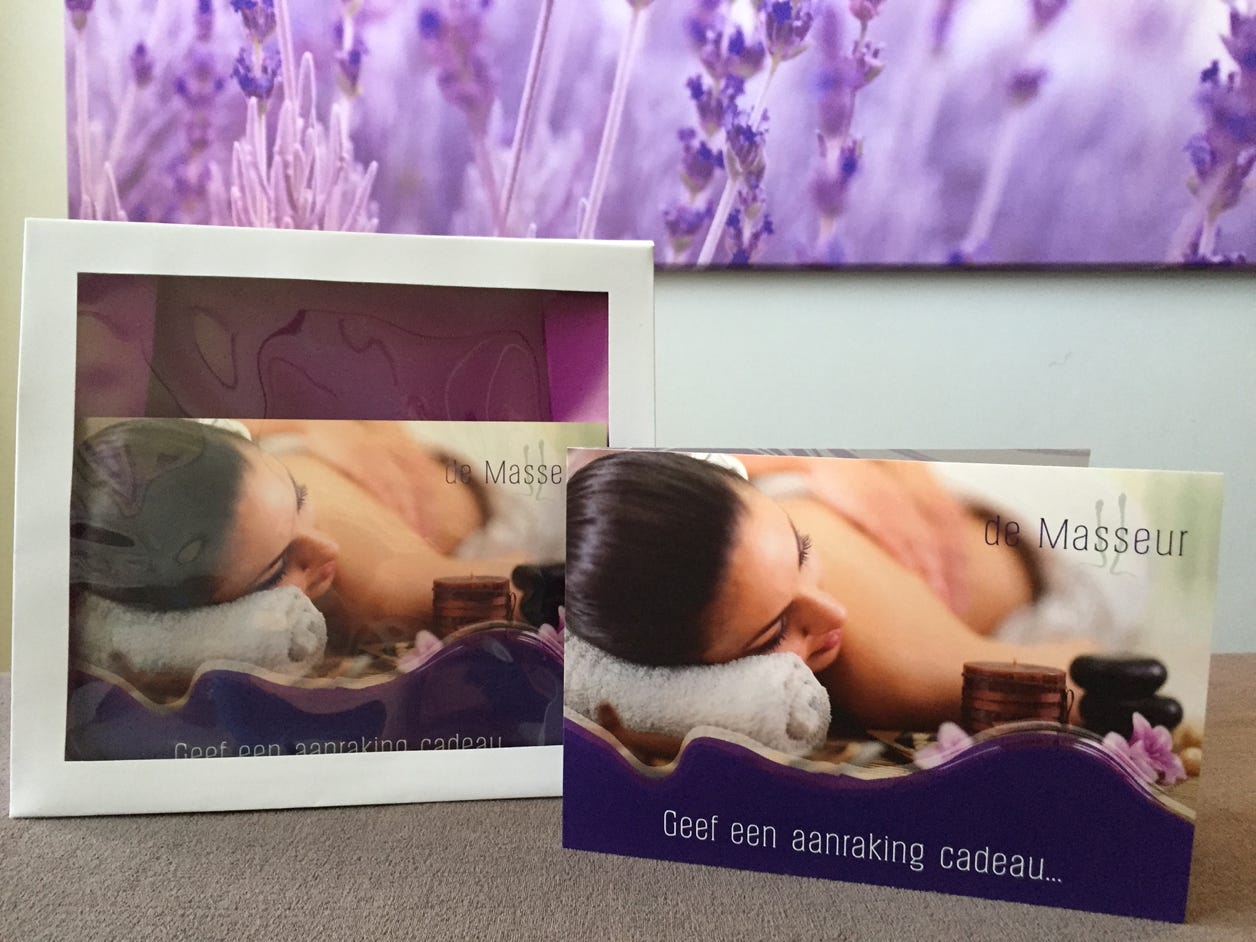 Afbeelding van cadeaubon,geef een aanraking cadeau.